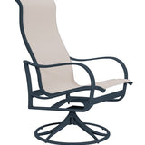 Shoreline High Back Sling Swivel Dining Chair